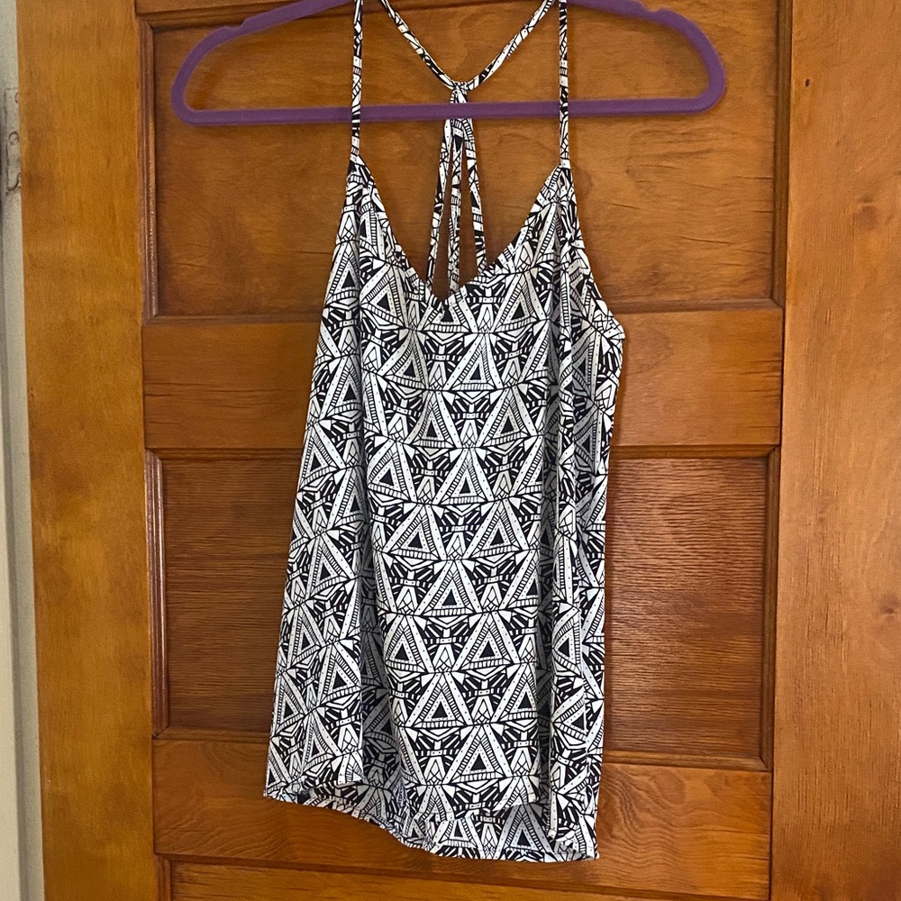 Abercrombie & Fitch Black and White Geometric Tank Top